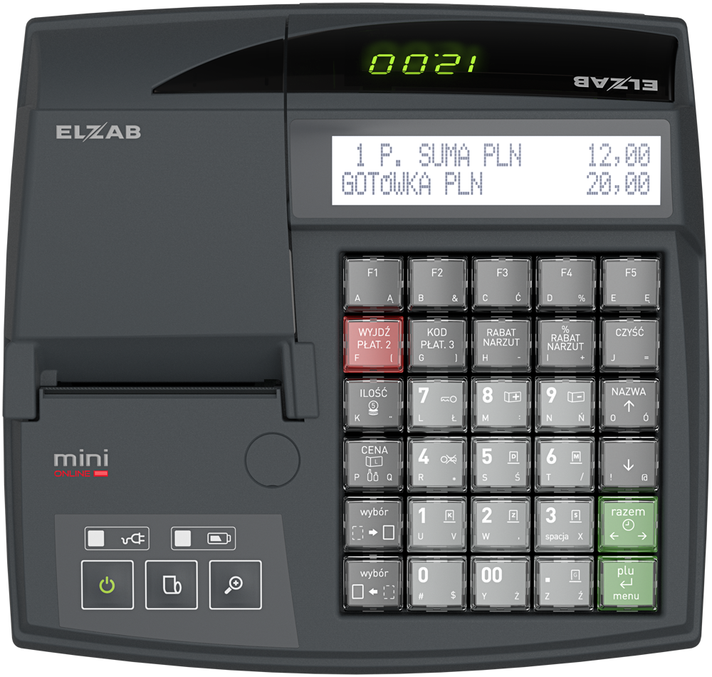 ELZAB Mini ONLINE z klawiaturą modułową