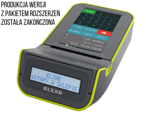 Mobilna kasa fiskalna ELZAB K1 online Bluetooth/ WiFi, Bluetooth/ GPRS, popielato-zielona
