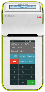 Mobilna kasa fiskalna ELZAB K10 online Bluetooth/ WiFi, Bluetooth/ GPRS, popielato-zielona