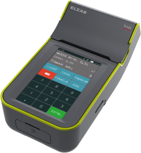 Mobilna kasa fiskalna ELZAB K1 online Bluetooth/ WiFi, Bluetooth/ GPRS, popielato-zielona