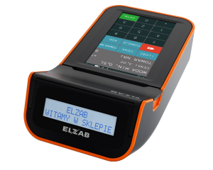 Mobilna kasa fiskalna ELZAB K10 online Bluetooth/ WiFi, Bluetooth/ GPRS, czarno-pomarańczowa